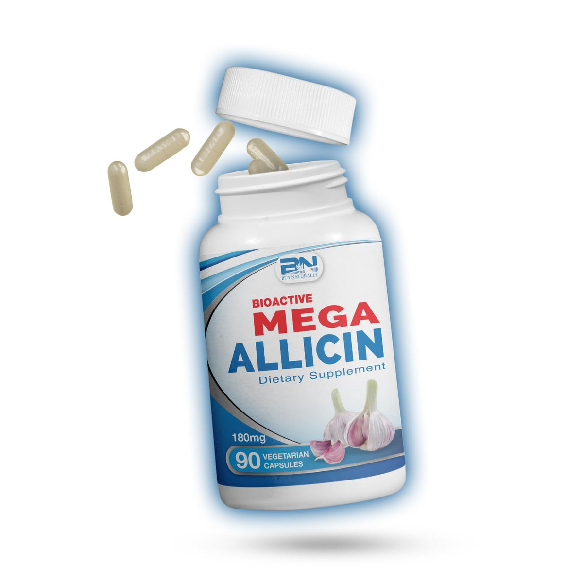 BuyNaturally Ail Allicine 90 capsules vue de face