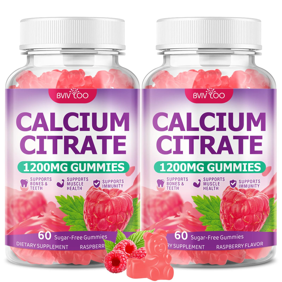 BVIVLOO Gummies Calcium Citrate 1200mg paquet avant