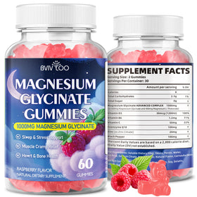 BVIVLOO Gummies de Magnésium Glycinate 1000mg pot avant