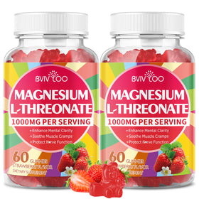 BVIVLOO Gummies de Magnésium L-Thréonate 1000mg pot avant