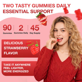 Bvlaue Cortisol Gummies bouteille fermée sur fond blanc