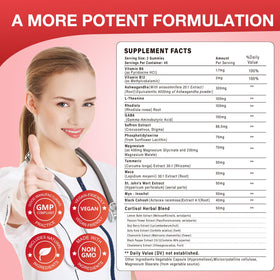 Bvlaue Cortisol Gummies gummies en gros plan