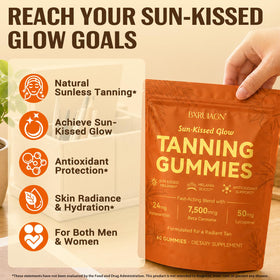 BXRUIAGN Gummies Autobronzantes inside resealable pouch