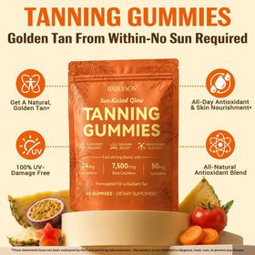 BXRUIAGN Gummies Autobronzantes with tropical fruit flavors