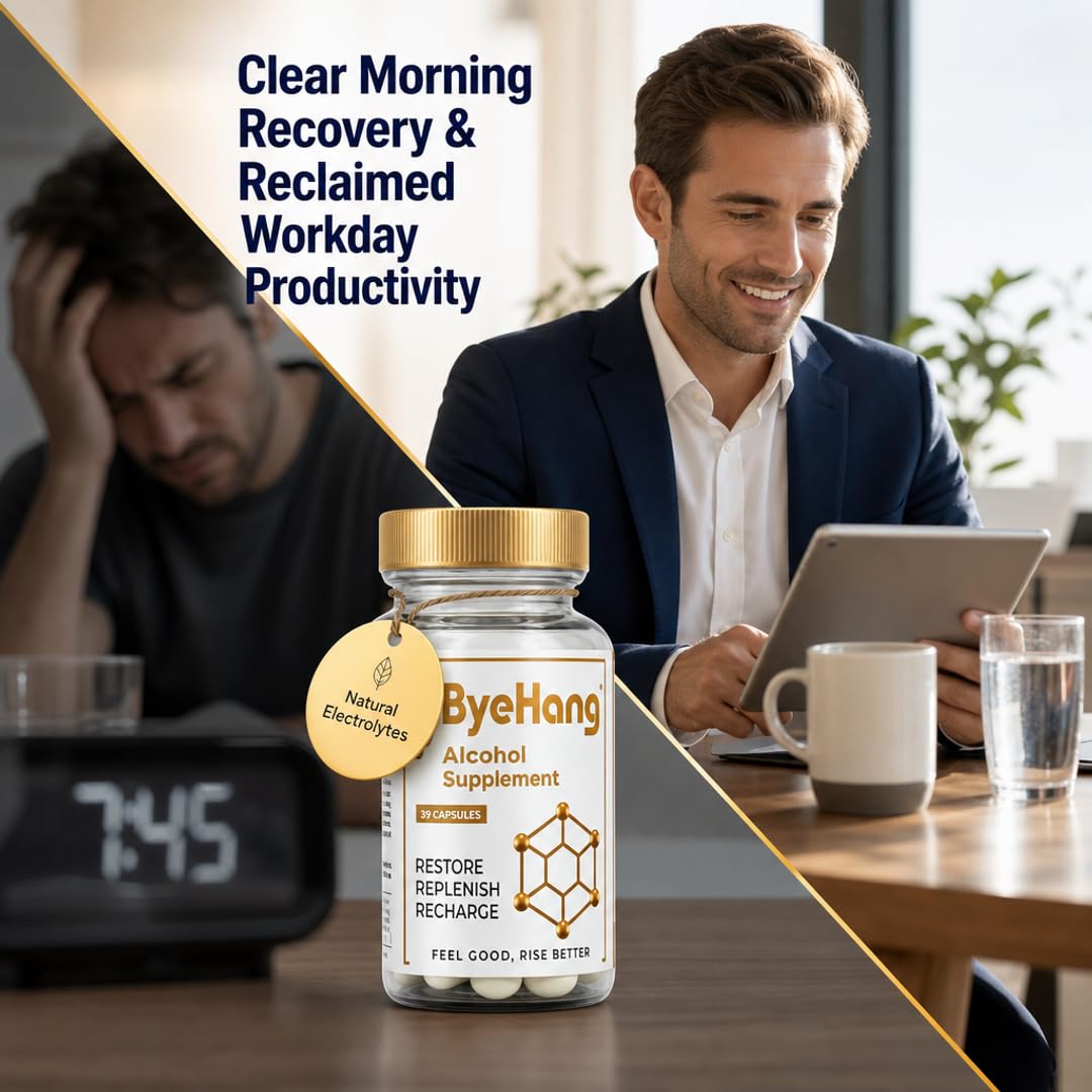 ByeHang DHM 1200 mg avec un verre d'eau