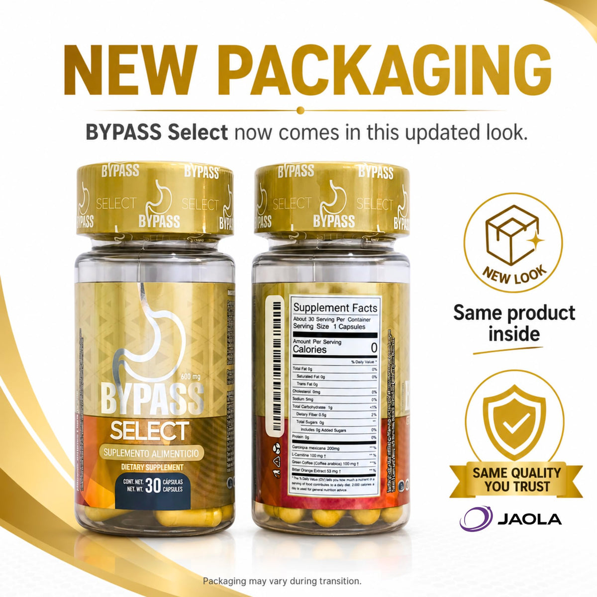 Bypass Select 60 capsules side view