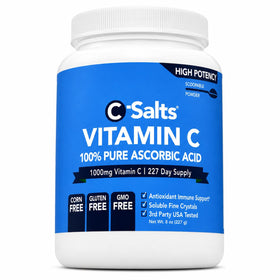 C-Salts Poudre d'Acide Ascorbique 1000mg vue avant