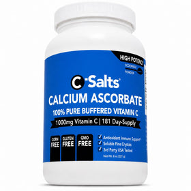 C-Salts Poudre de Calcium Ascorbate 8 oz vue avant