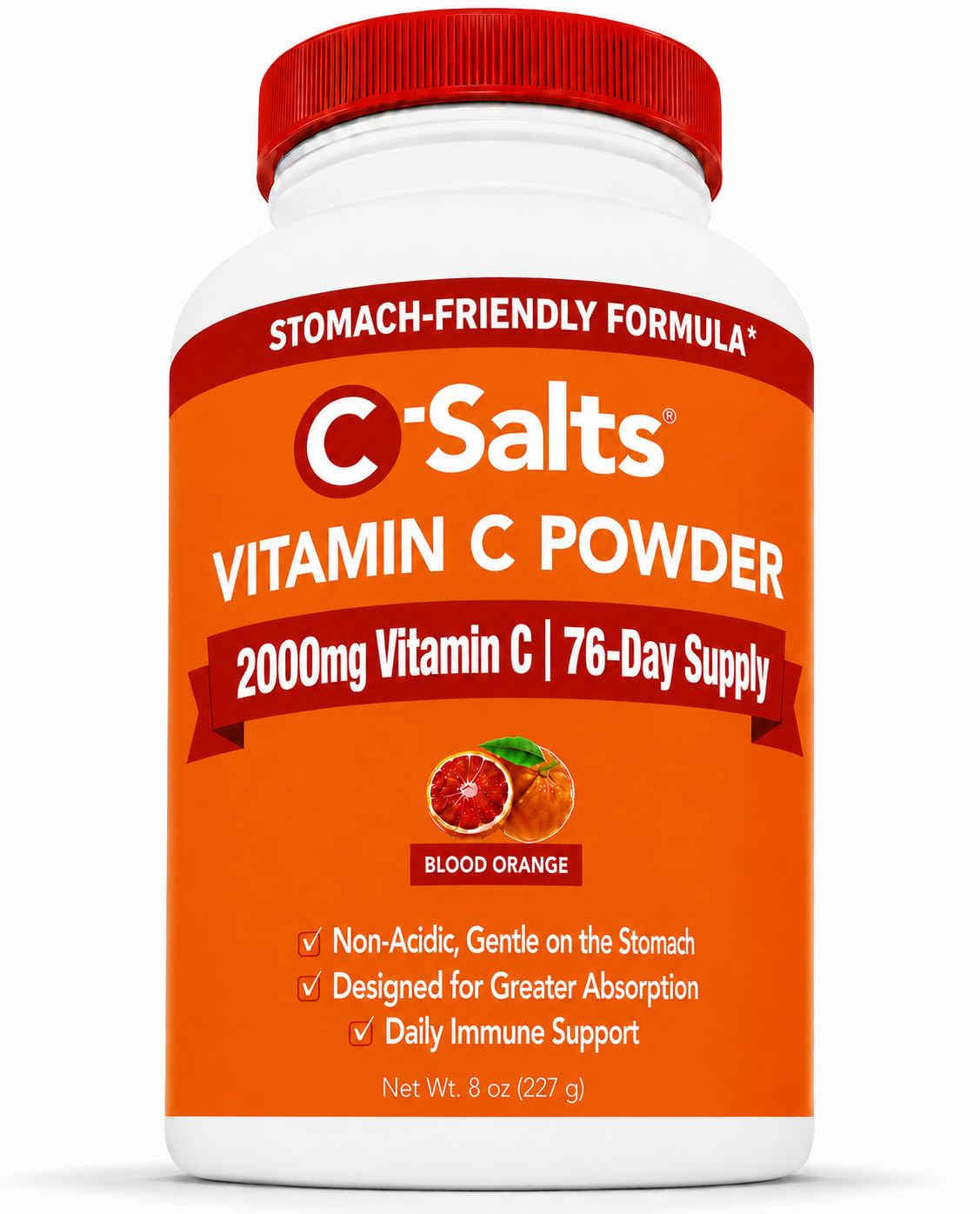 C-Salts Poudre de Vitamine C Organique 4000mg - Contenant de 227g