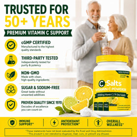 C-Salts Poudre de Vitamine C Tamponnée 227g en utilisation dans un smoothie