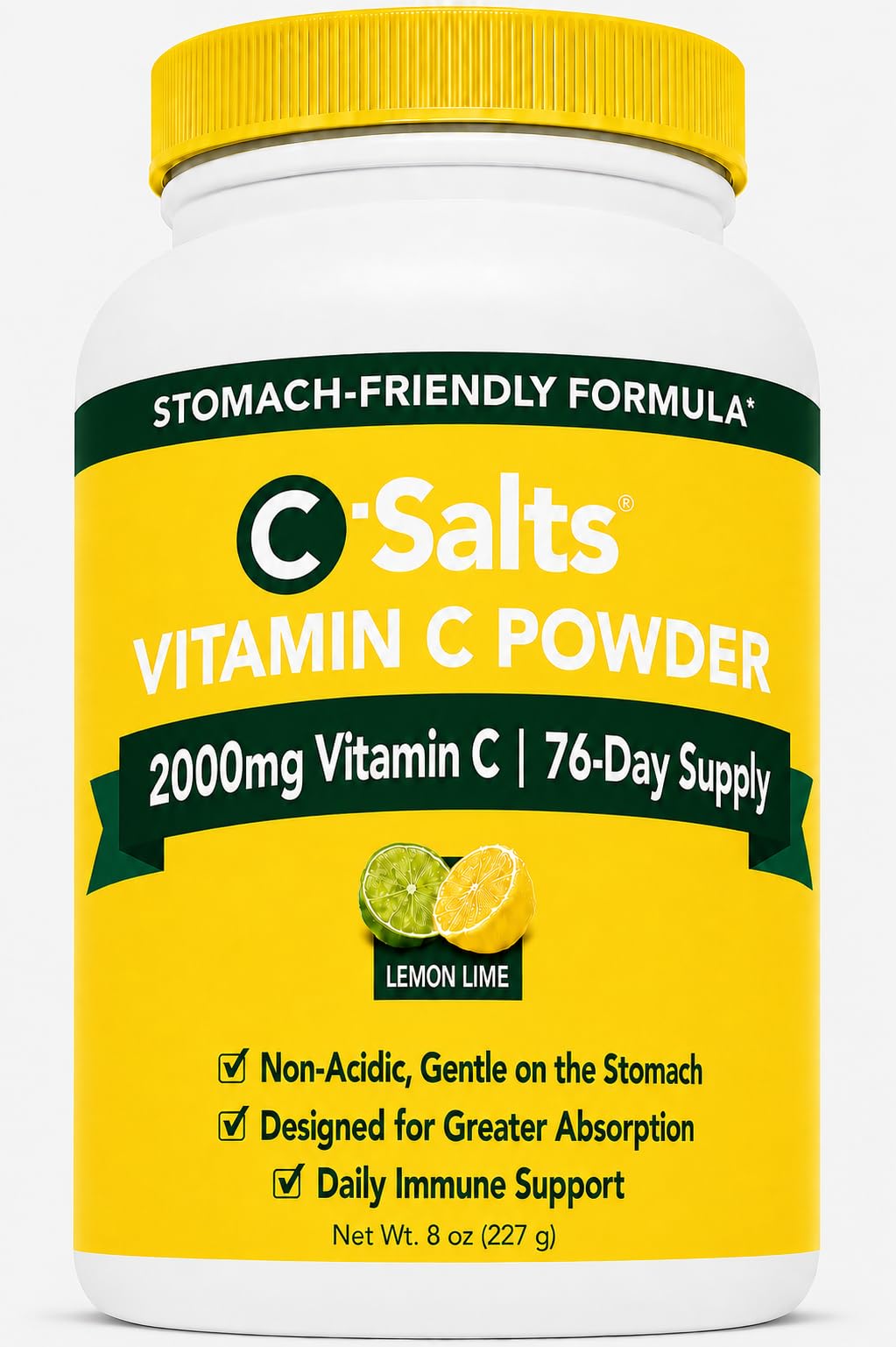 C-Salts Poudre de Vitamine C Tamponnée 227g vue de face