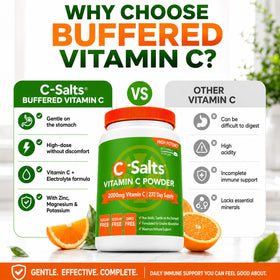 C-Salts Poudre de Vitamine C Tamponnée 26oz avec cuillère doseuse