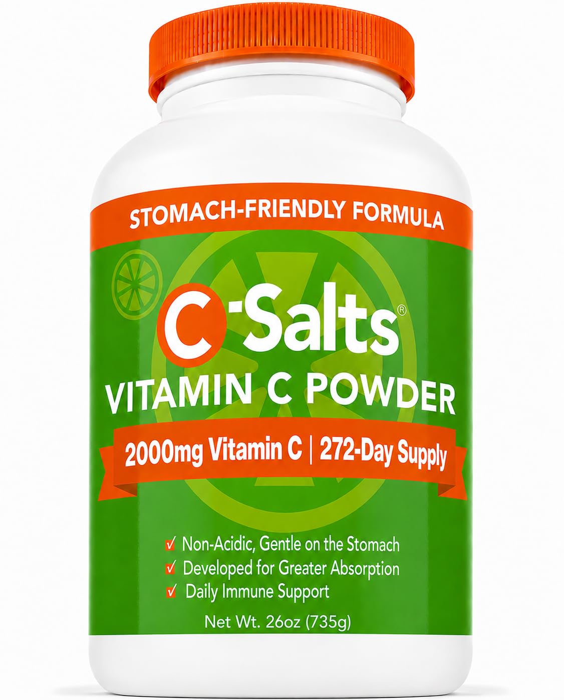 C-Salts Poudre de Vitamine C Tamponnée 26oz vue de face