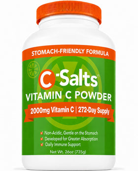 C-Salts Poudre de Vitamine C Tamponnée 26oz vue de face