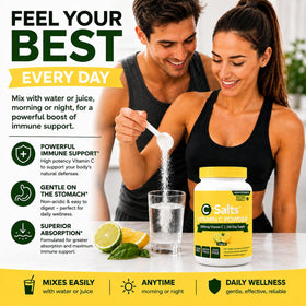 C-Salts Poudre de Vitamine C Tamponnée 780g avec étiquette détaillée