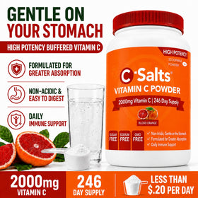 C-Salts Poudre de Vitamine C Tamponnée 789g avec cuillère doseuse