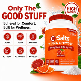 C-Salts Poudre de Vitamine C Tamponnée 789g en mélange dans un smoothie