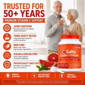 C-Salts Poudre de Vitamine C Tamponnée 789g étiquette et informations nutritionnelles