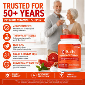 C-Salts Poudre de Vitamine C - Vue de côté du contenant