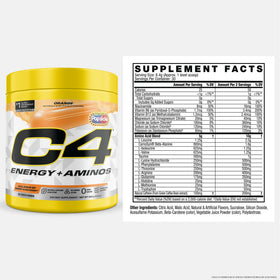 C4 Energy + Aminos Poudre aperçu des ingrédients