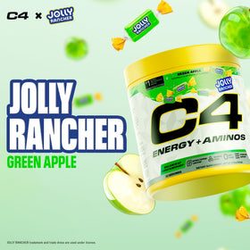 C4 Energy + Aminos Poudre Jolly Rancher Pomme Verte en poudre