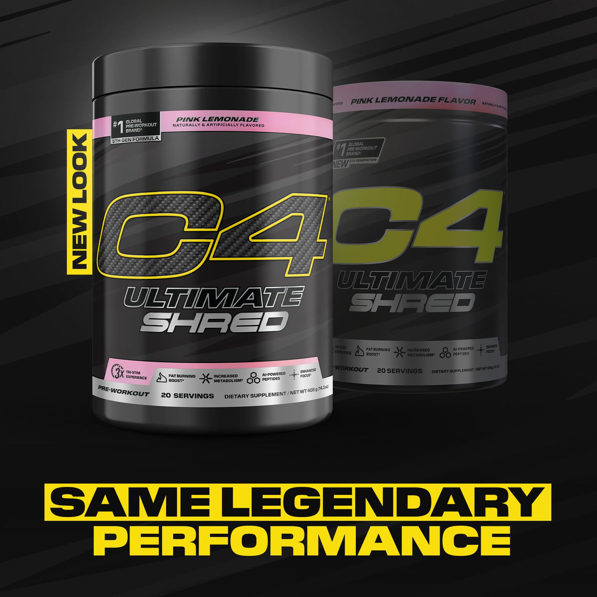 C4 Ultimate Pré-Workout 300mg Caféine vue de côté