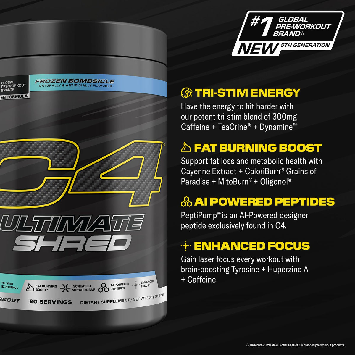 C4 Ultimate Shred pré-workout thermogénique emballage