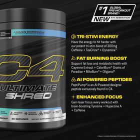 C4 Ultimate Shred pré-workout thermogénique emballage