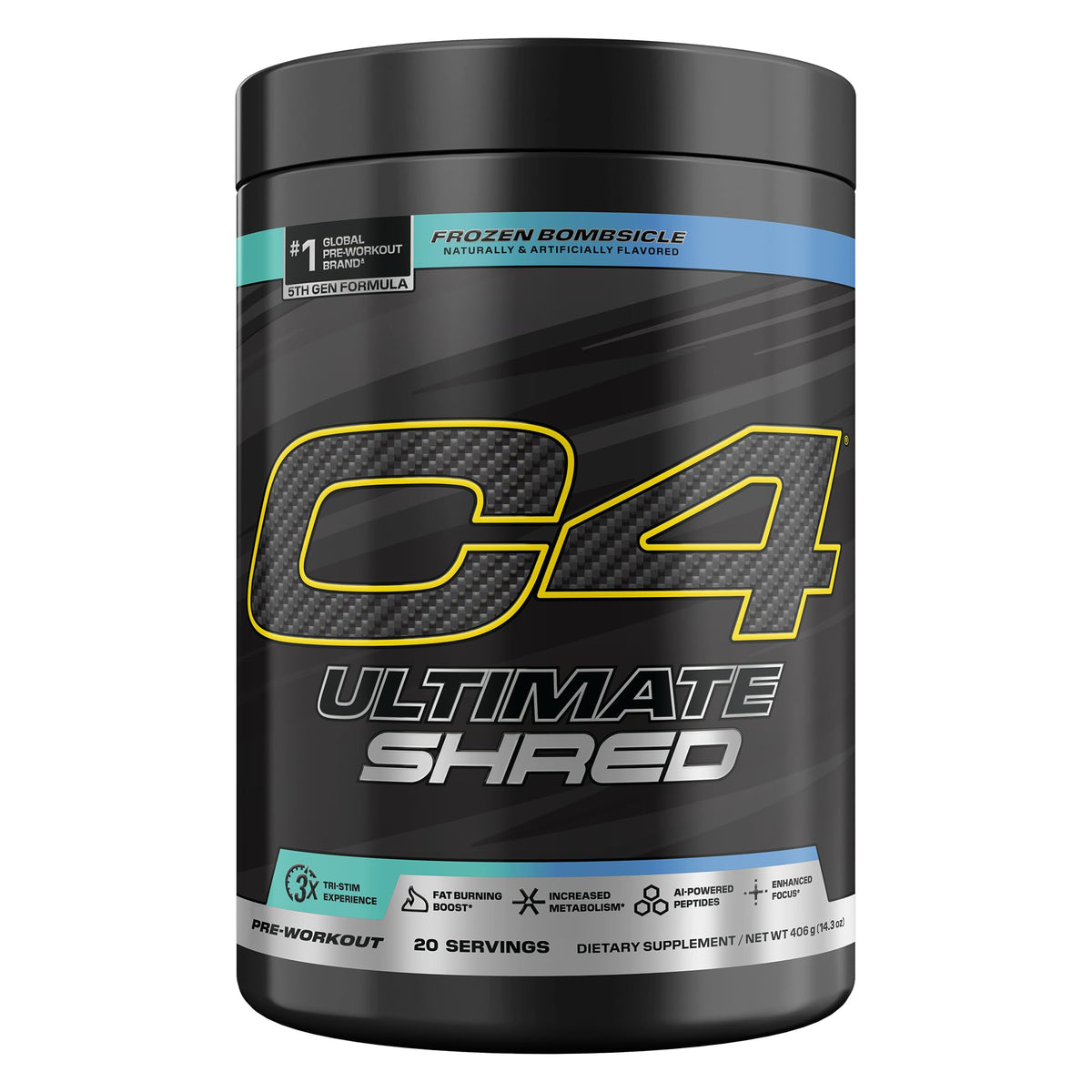 C4 Ultimate Shred pré-workout thermogénique vue avant