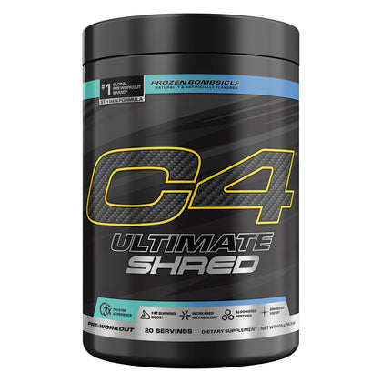 C4 Ultimate Shred pré-workout thermogénique vue avant