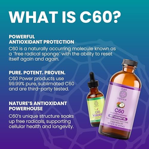 C60 Purple Power C60 avec cuillère à café pour dosage