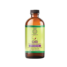 C60 Purple Power C60 dans bouteille de 16 Fl Oz avec étiquette claire