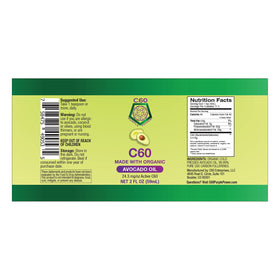 C60 Purple Power C60 en Huile d'Avocat Bio 60 ml avec ingrédients
