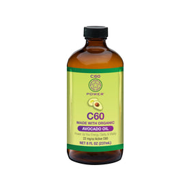 C60 Purple Power C60 en huile d'avocat bio 8 Fl Oz vue de face