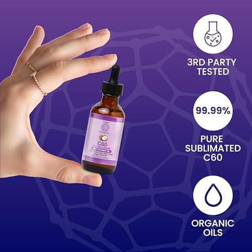 C60 Purple Power Huile de Coco MCT 2 oz étiquette