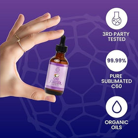 C60 Purple Power Huile de Coco MCT 2 oz étiquette
