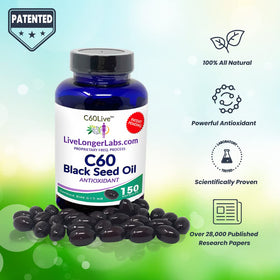 C60live capsules sur fond blanc
