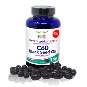 C60live Huile de Graine Noire 150 Capsules vue avant