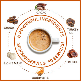 Cacao Magic MEGAPLANTS poudre de cacao versée dans un smoothie