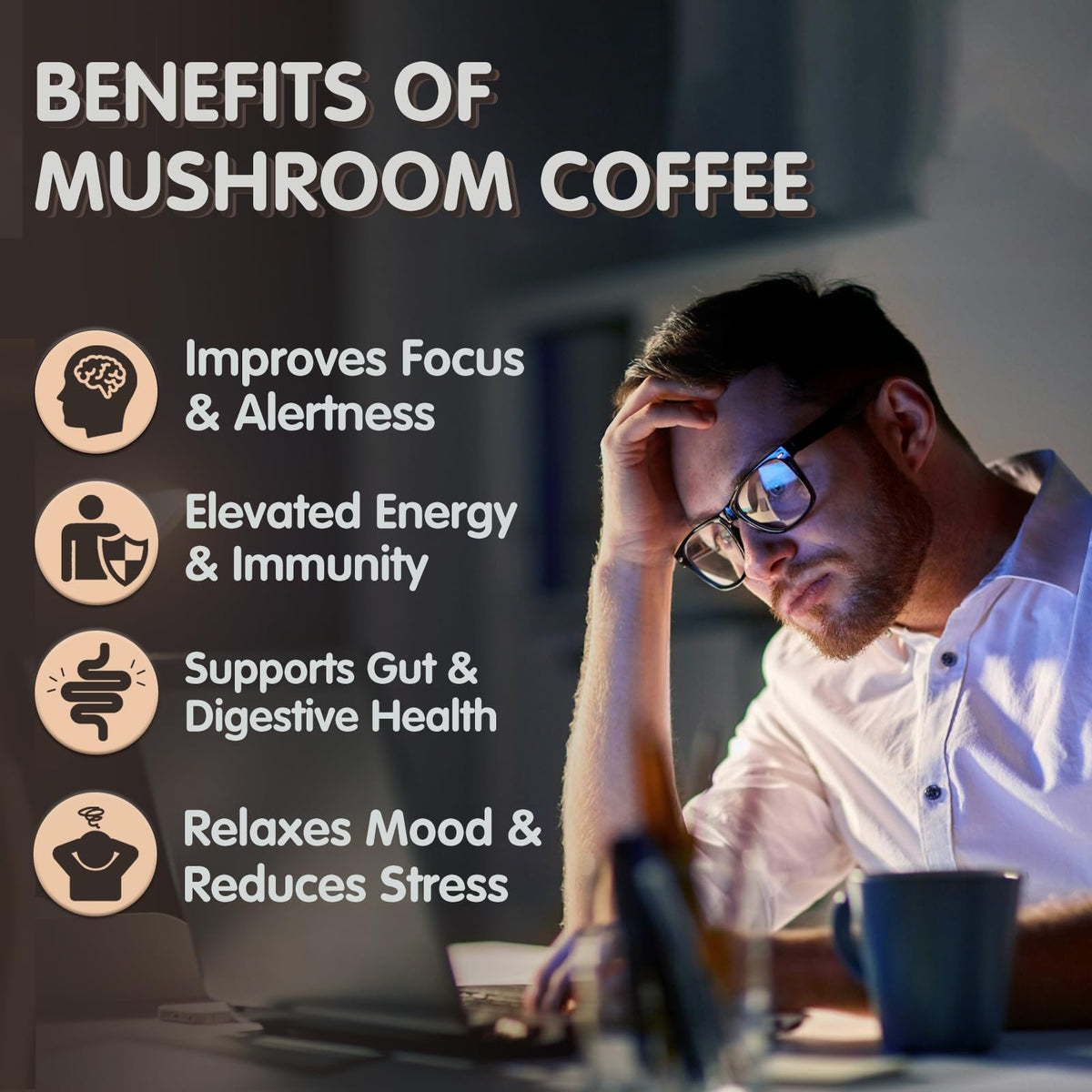 Café aux Champignons Balincer 200g - tasse de café