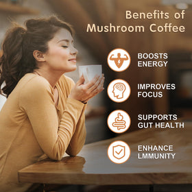 Café aux Champignons Balincer avec lait et glace