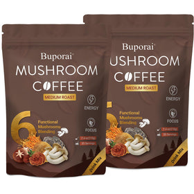 Café aux champignons Buporai 458g, emballage avant