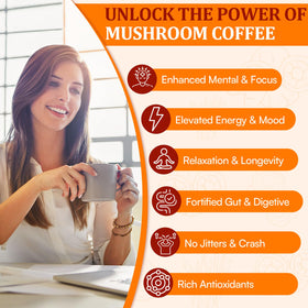 Café aux Champignons Gomhoreye 11 Superaliments dans une tasse