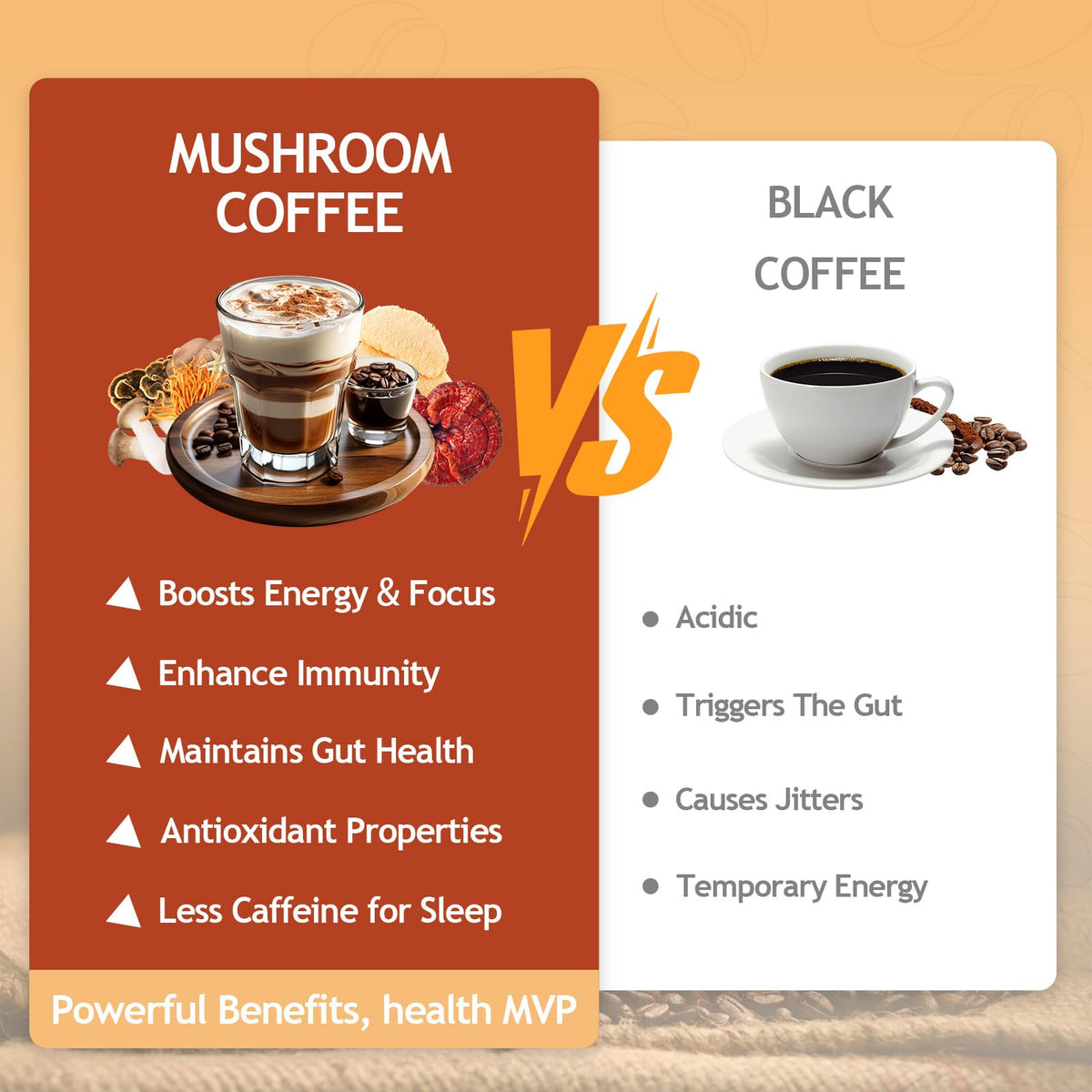 Café aux Champignons GRGTP 621g en gros plan sur le mélange