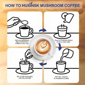 Café aux champignons HUXINSK bio, cuillère de poudre