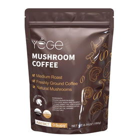 Café aux Champignons Instantané YEGE, emballage avant avec logo