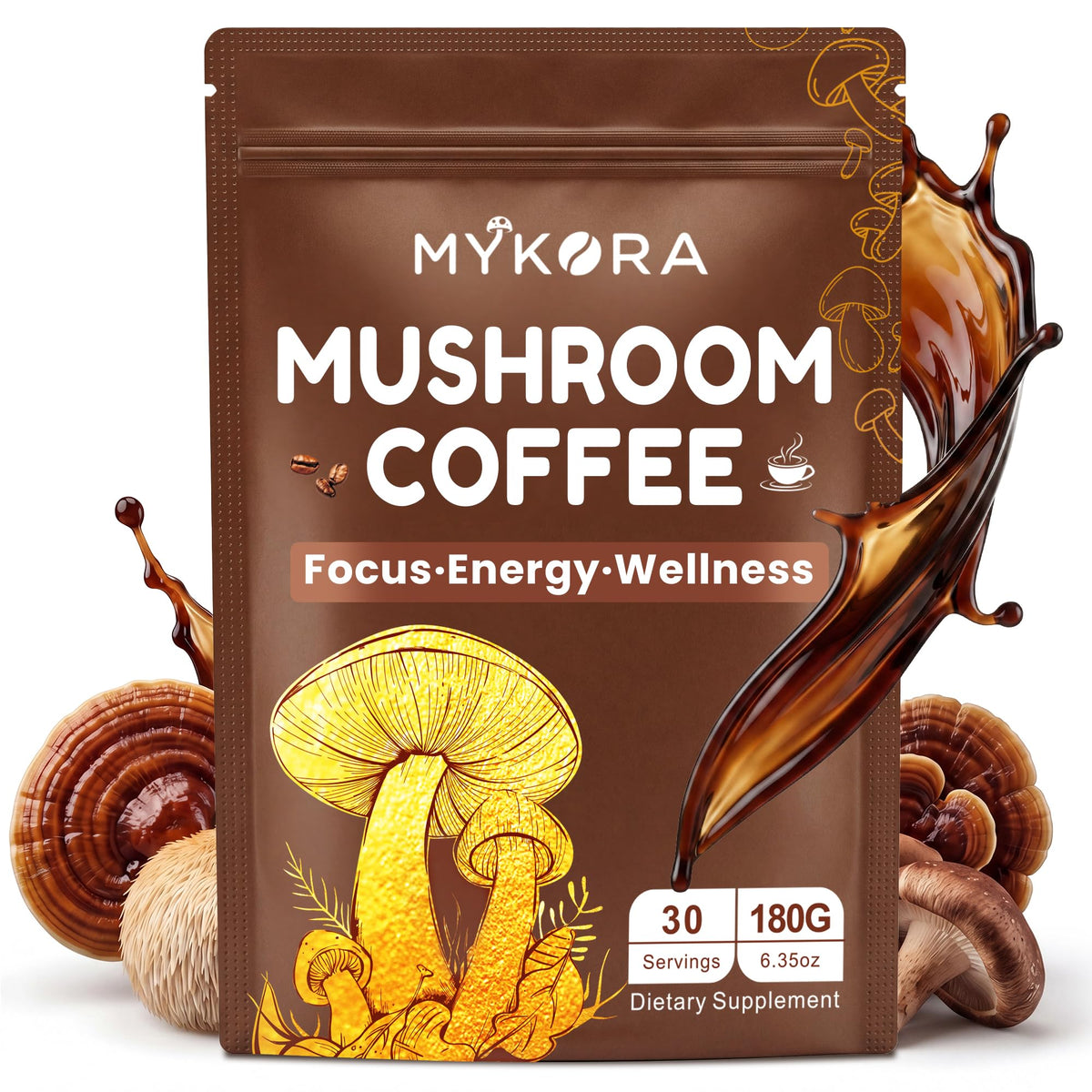 Café aux Champignons NOVYTHEN 2000mg instantané en sachet