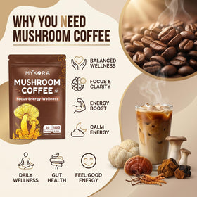 Café aux Champignons NOVYTHEN sur une table avec des tasses