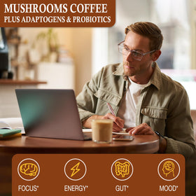 Café aux champignons OLOBIO avec des ingrédients naturels