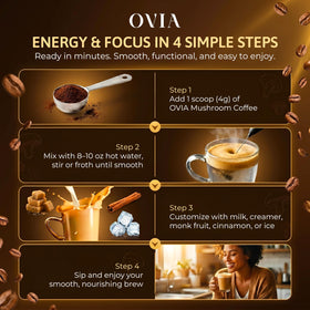 Café aux Champignons OVIA 10, vue de l'emballage ouvert